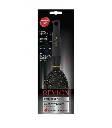 Revlon Ionic Ceramic Make It Straight Cushion Hair Brush Nano Anti Bacterial Technology