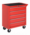 Roller Tool Cabinet Storage Box 5 Drawers Wheels Caster Garage Workshop Red