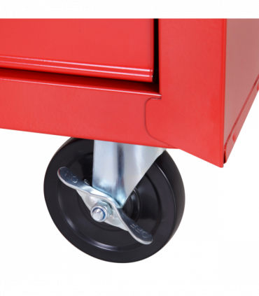 Roller Tool Cabinet Storage Box 5 Drawers Wheels Caster Garage Workshop Red