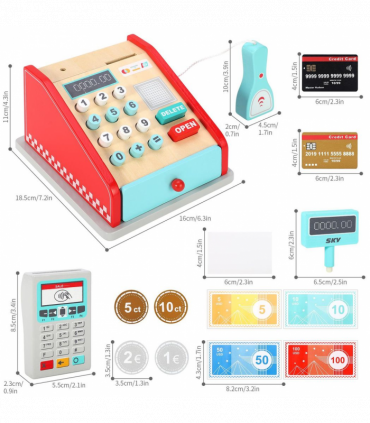 SOKA CASH REGISTER-RED & MINT 0000475