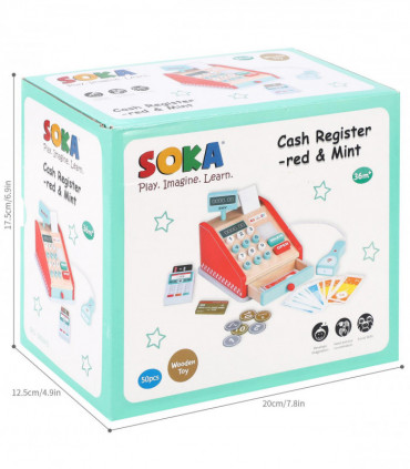 SOKA CASH REGISTER-RED & MINT 0000475