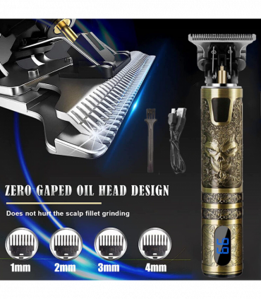Small LCD Screen Display Professional Men Cordless Hair Clippers Beard Trimmer Cutting Machine Kit