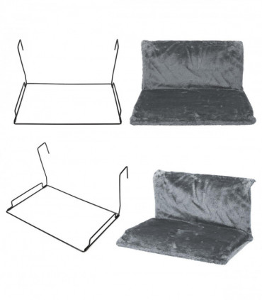 Soft Luxurious Pet Radiator Bed Soft Machine Washable Fleece lined Grey