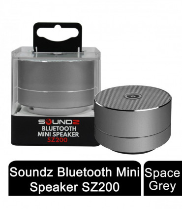 Soundz Bluetooth 3W Aux Port Mini Speaker SZ200 - Gold/Space Grey/Silver[Grey]