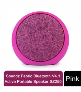 Soundz Fabric Bluetooth V4.1 Active Portable Speaker SZ250 & SZ300[SZ250 - Pink]