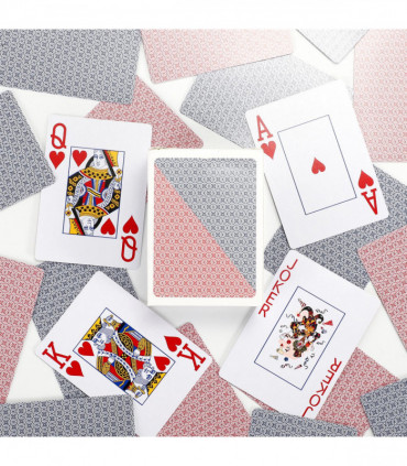 Vinsani Traditional Check Poker Casino Plastic Coated Playing Cards 12 Decks