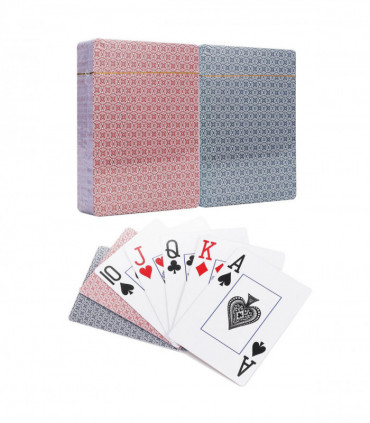Vinsani Traditional Check Poker Casino Plastic Coated Playing Cards 2 Decks