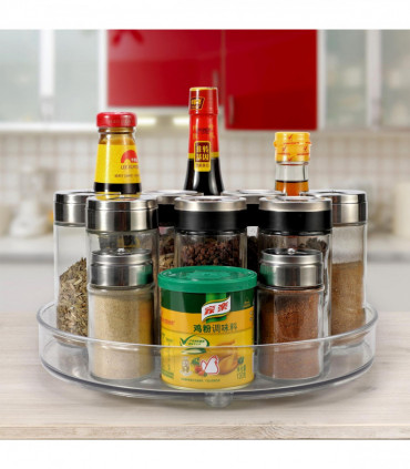 VINSANI TRANSPARENT TURNTABLE ORGANIZER M 0000425