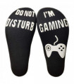 Vinsani 'Do Not Disturb, I'm Gaming' Funny Ankle Gamer Socks - Black