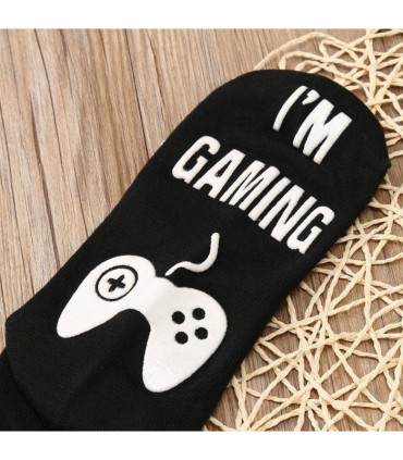 Vinsani 'Do Not Disturb, I'm Gaming' Funny Ankle Gamer Socks - Black