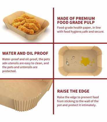 Vinsani 200pcs Air fryer paper liners 1010407