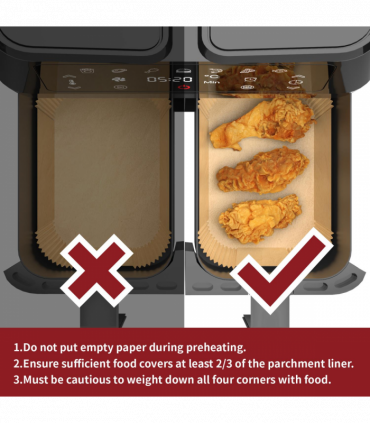 Vinsani 200pcs Air fryer paper liners 1010407