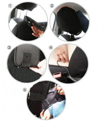 Vinsani Car Multi Side Pocket Seat Storage Hanging Bag Organise Pouch - Black