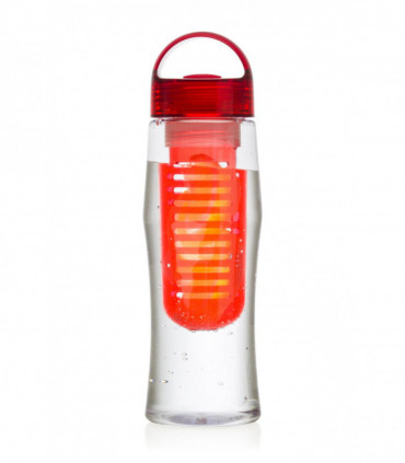 Vinsani Fruit Fuzer Water Bottle Fruit Infusion Infuser Aqua Hydration - Red