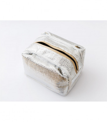 Vinsani Insulated Striped Canvas Thermal Lunch Bag Reusable Portable Cooler Bag Lightweight Convenient Foldable for Work School Picnic Office Adults & Kids – Cream