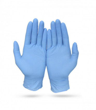Vinyl Powder-Free Surgical Gloves Small, Blue Pack of 100