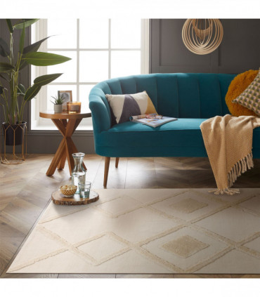 Windsor Geo Tufted 120x170cm Cream Rug