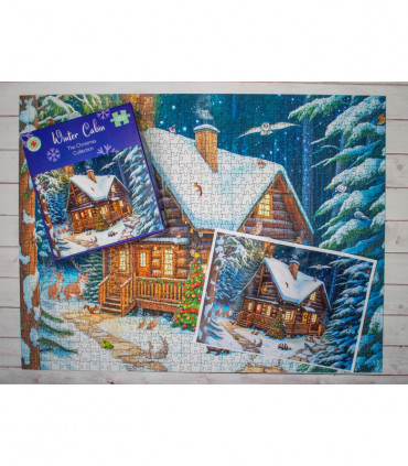 Winter Cabin 1000 Piece Jigsaw Puzzle