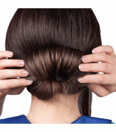 Women's Hair Styling Bun Maker Donut Former Twist Magic DIY Tool, Light Brown