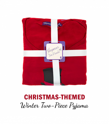 Women's Snowman Christmas-Themed Winter Two-Piece Pyjama Set Red, Size - 14