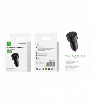 Woox MX0142 PD+QC Car Charger, Black
