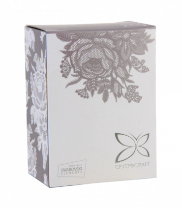 Crystocraft Chrome Plated Butterfly Ornament With Crystal