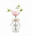 Peaches & Cream Flower in Glass Jar - Grandma