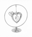 Crystocraft Freestand Mobile - Heart With Crystal