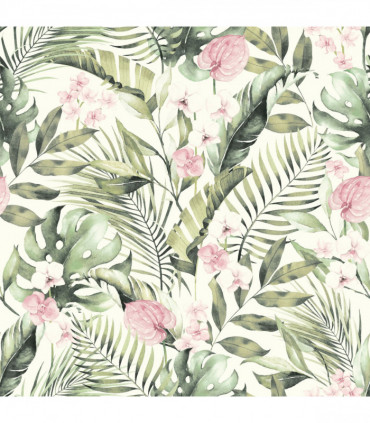 Tropical Floral Pink & Green sw12