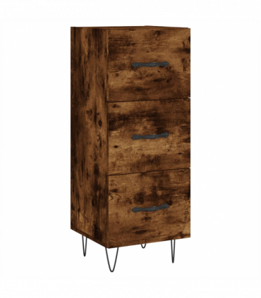 vidaXL Sideboard Smoked Oak 34.5x34x90 cm Engineered Wood