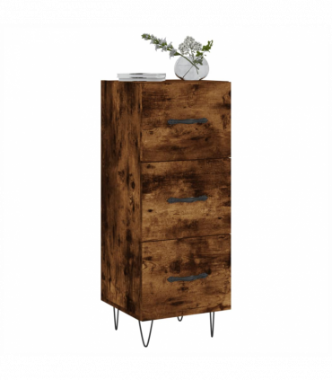 vidaXL Sideboard Smoked Oak 34.5x34x90 cm Engineered Wood