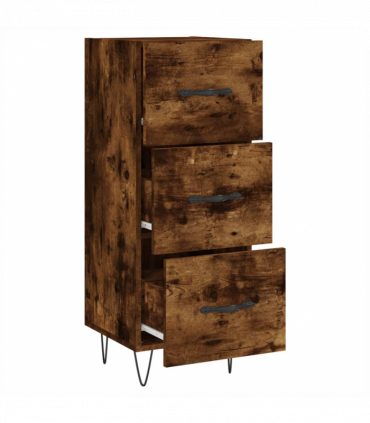 vidaXL Sideboard Smoked Oak 34.5x34x90 cm Engineered Wood