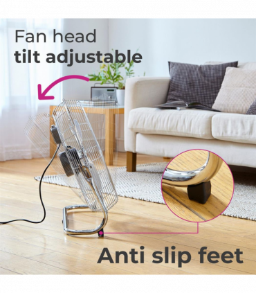 Neo High Velocity Chrome Metal Floor Freestanding Fan � 16 Inch