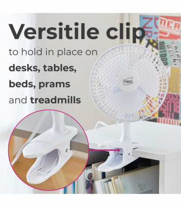 Neo Mini Clip Base Mount Desk Fan � White