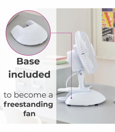 Neo Mini Clip Base Mount Desk Fan � White
