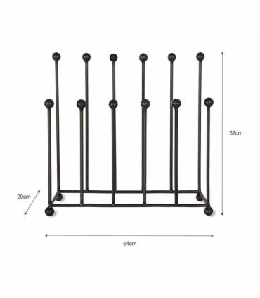 Neo Steel Black Powder Coated Boot Rack � Holds 6 Pairs