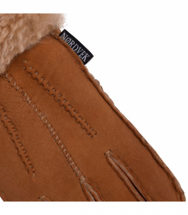 Nordvek Womens Sheepskin Gloves With Fur Cuff - 301-100