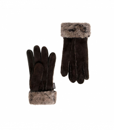 Nordvek Womens Sheepskin Gloves With Fur Cuff - 301-100