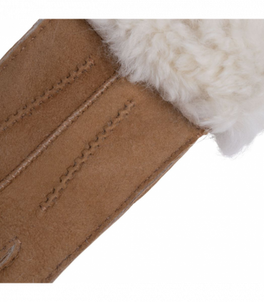 Nordvek Womens Sheepskin Gloves With Fur Cuff - 301-100