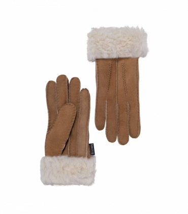 Nordvek Womens Sheepskin Gloves With Fur Cuff - 301-100
