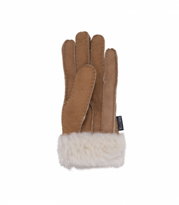 Nordvek Womens Sheepskin Gloves With Fur Cuff - 301-100