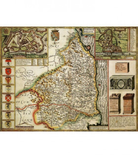 Northumberland Historical Map 1000 Piece Jigsaw Puzzle (1610)