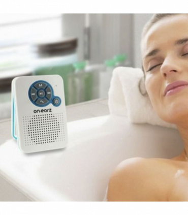 On Earz Parleur Wireless Bluetooth Speaker for Bathroom, White