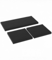 Outsunny 3PCs Rattan Garden Seat Cushions Pads for Patio Furniture Black