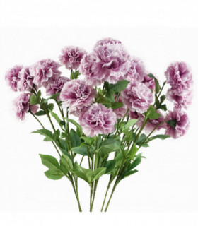 Pack of 6 x 70cm Pink Artificial Carnation Stem - 24 Flowers
