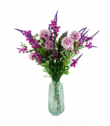 Pack of 6 x 70cm Pink Artificial Carnation Stem - 24 Flowers