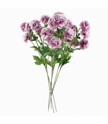 Pack of 6 x 70cm Pink Artificial Carnation Stem - 24 Flowers