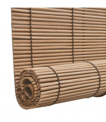 Roller Blind Bamboo 100x220 cm Brown