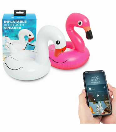 Soundz Waterproof Inflatable Flamingo Bluetooth Speaker Bath Pool[White]