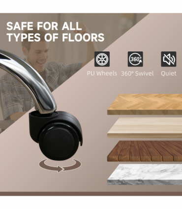 Vinsetto Massage Office Chair, Heated Reclining Desk Chair, Brown